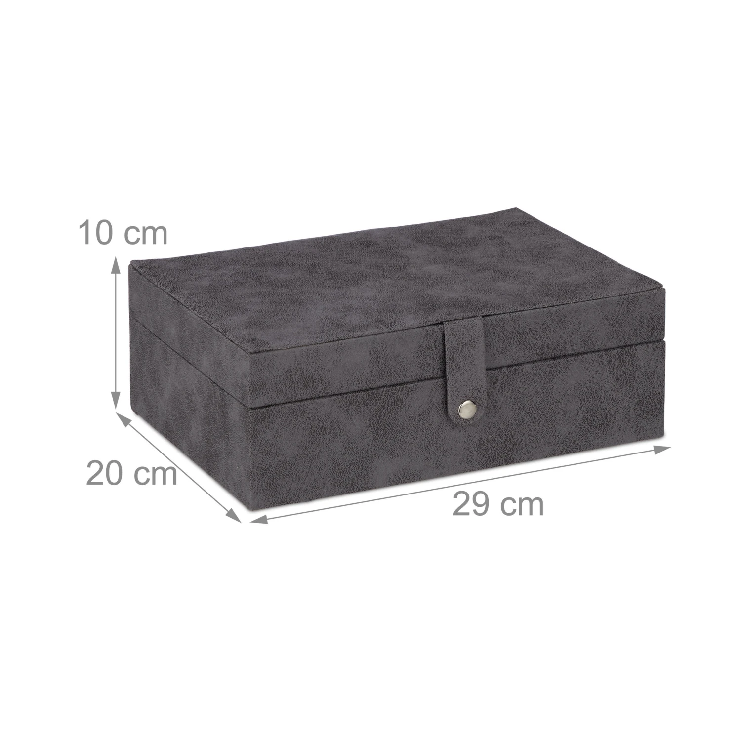 Schmuckkästchen In Grau - (B)29 X (H)10 X (T)20 Cm – Bild 4