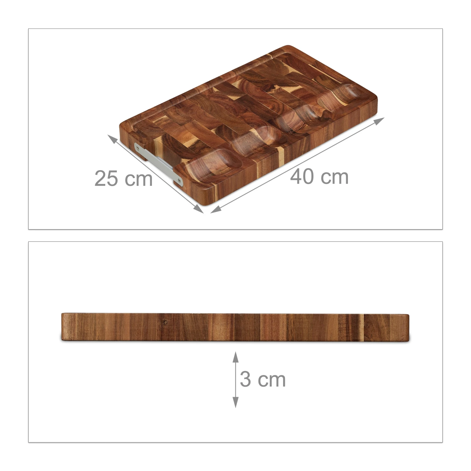 Schneidebrett "Akazie" In Braun - (B)40 X (T)25 Cm – Bild 4