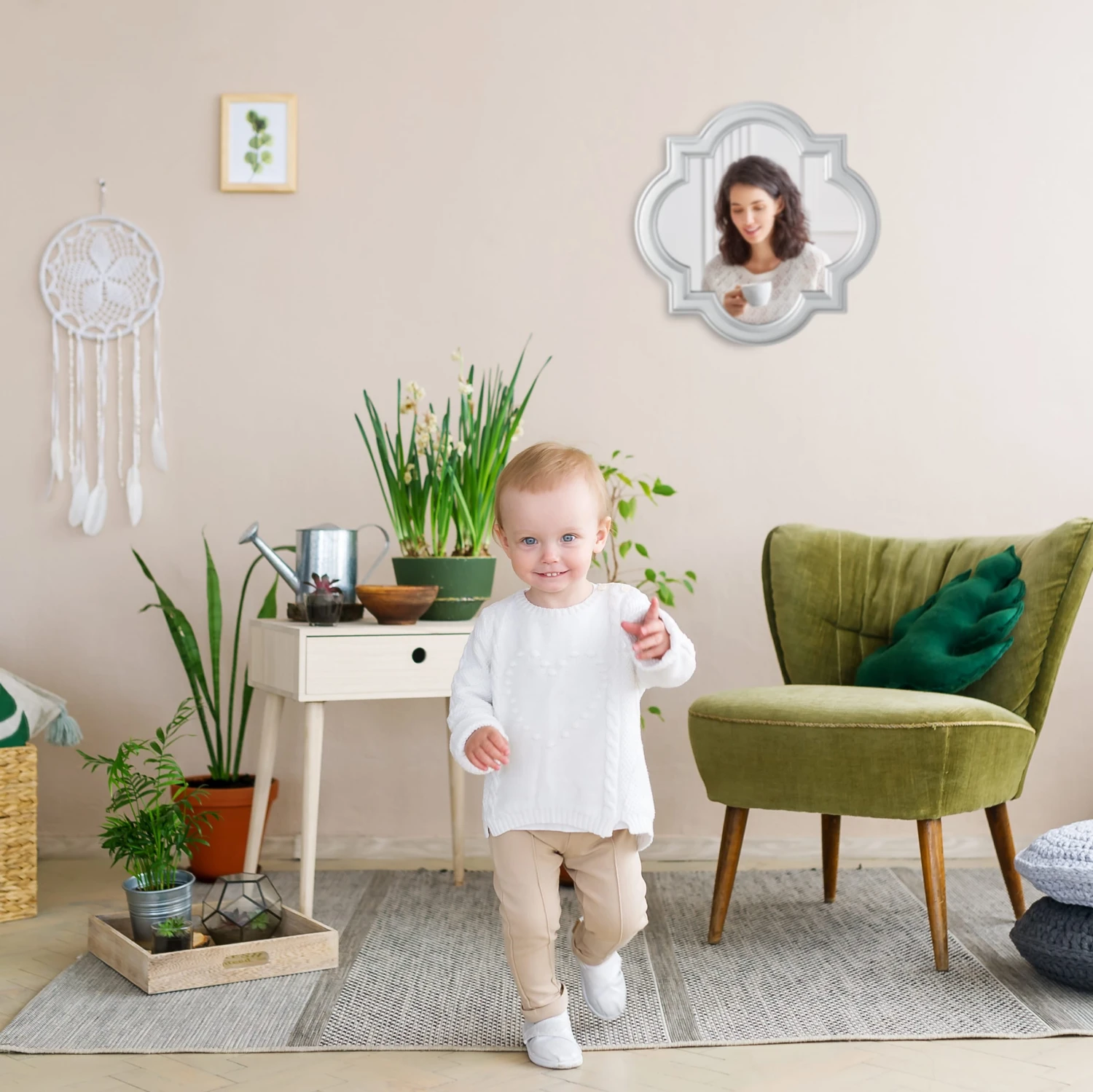 Wandspiegel In Silber - Ø 39,5 Cm – Bild 2