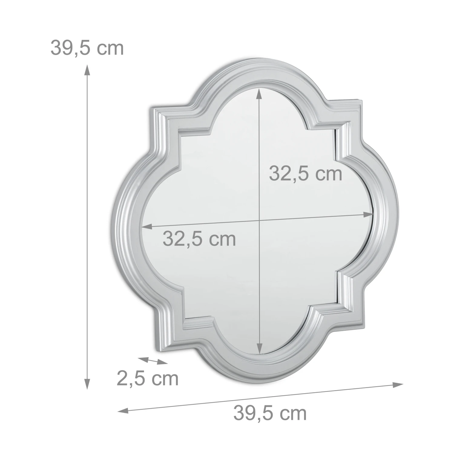 Wandspiegel In Silber - Ø 39,5 Cm – Bild 4