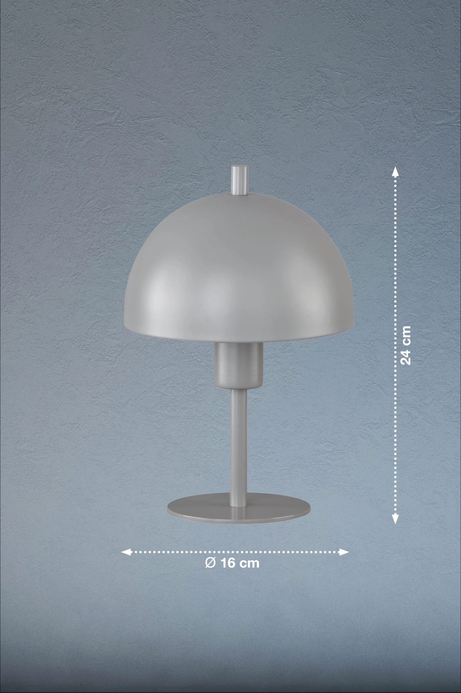 Tischleuchte Kia In Grau - (H) 22 Cm X Ø 17 Cm – Bild 3