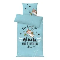Bettwäsche Mit Motivdruck Engel In Mehrfarbig