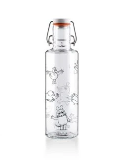 Trinkflasche Aus Glas „Die Maus Crew" In Orange - 600ml