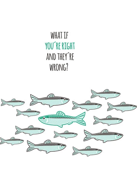 Trinkflasche "You're Right" In Türkis/Weiß/Schwarz - 600ml – Bild 2