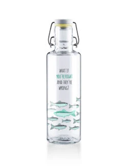 Trinkflasche "You're Right" In Türkis/Weiß/Schwarz - 600ml