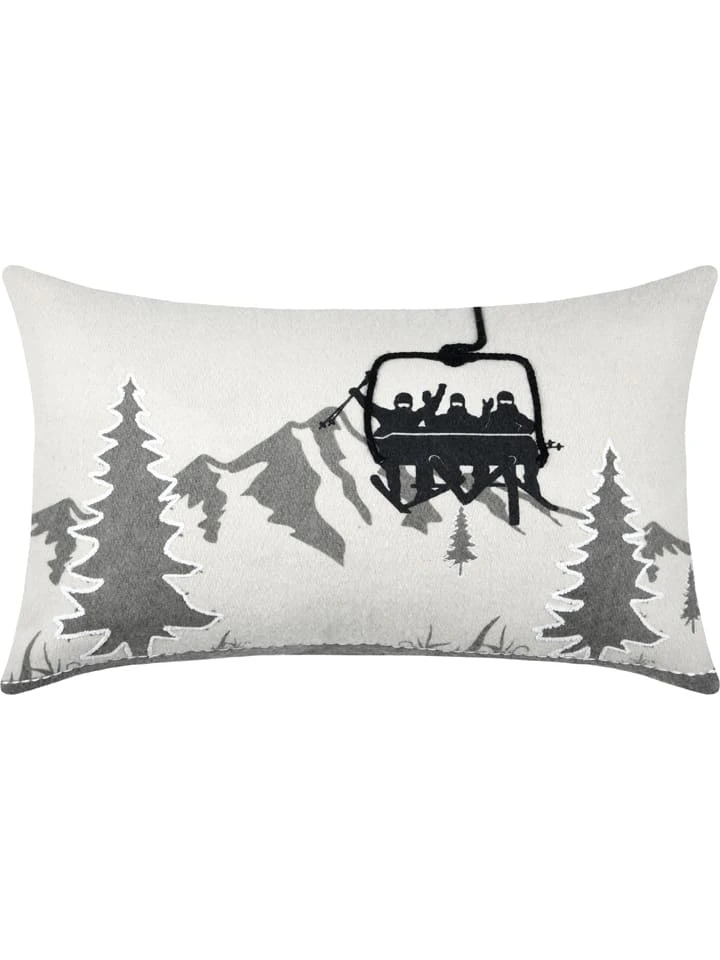 Kissen "Albertville" In Grau/ Creme - (L)50 X (B)30 Cm – Bild 3