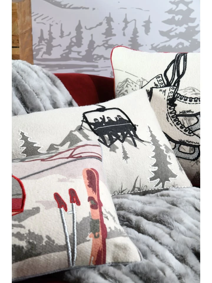 Kissen "Albertville" In Grau/ Creme - (L)50 X (B)30 Cm – Bild 5