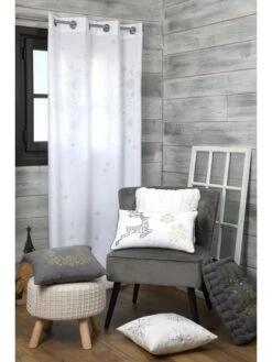 Kissen "Lumineux" In Weiß/ Grau - (L)50 X (B)30 Cm