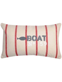 Kissen "Pampellone" In Beige/ Rot - (L)50 X (B)30 Cm