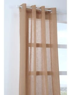 Ösengardine "Paloma" In Hellbraun - (L)260 X (B)140 Cm