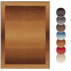 Kurzflor Teppich Gradient Braun
