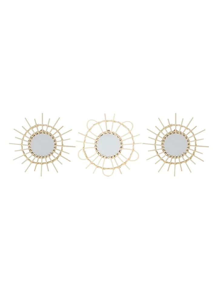 3er-Set: Spiegel In Natur - Ø 26 Cm – Bild 4