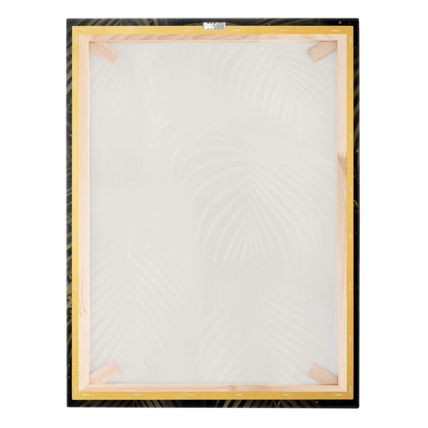 Leinwandbild Gold - Schwarze Palmwedel In Schwarz – Bild 8