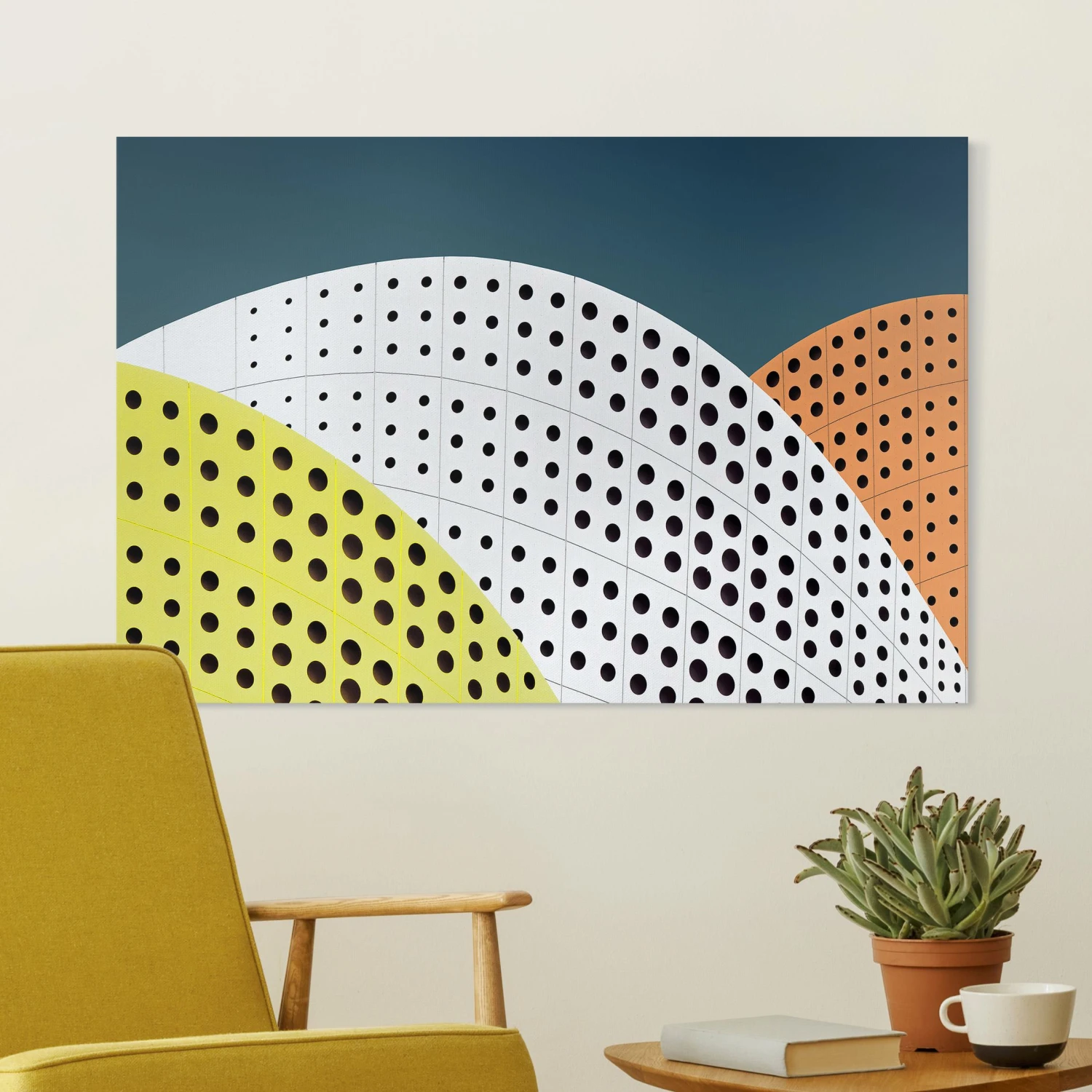 Leinwandbild - Perforation In Architektur In Bunt – Bild 2