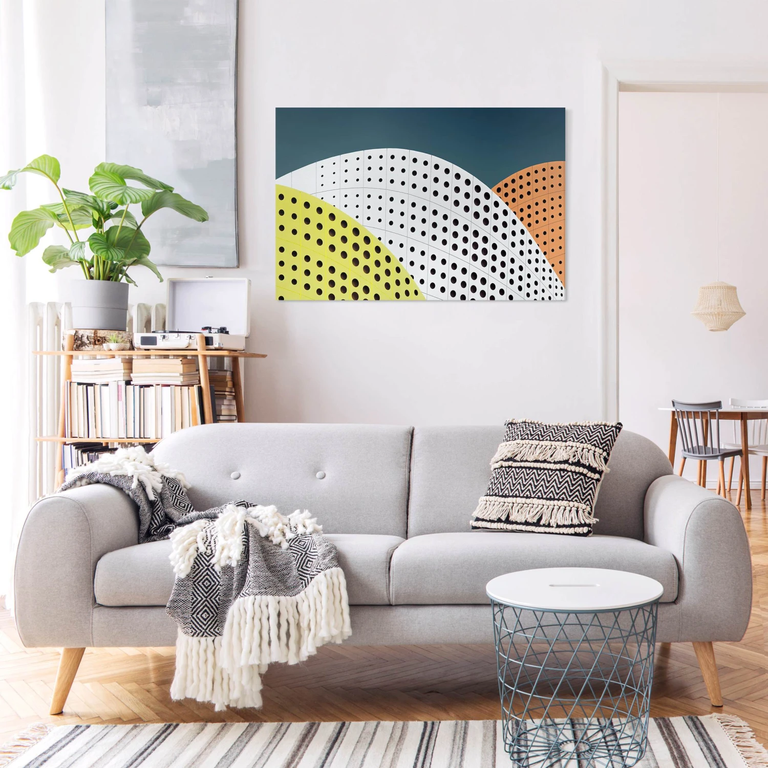 Leinwandbild - Perforation In Architektur In Bunt – Bild 3