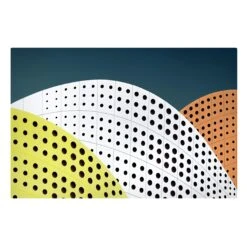 Leinwandbild - Perforation In Architektur In Bunt