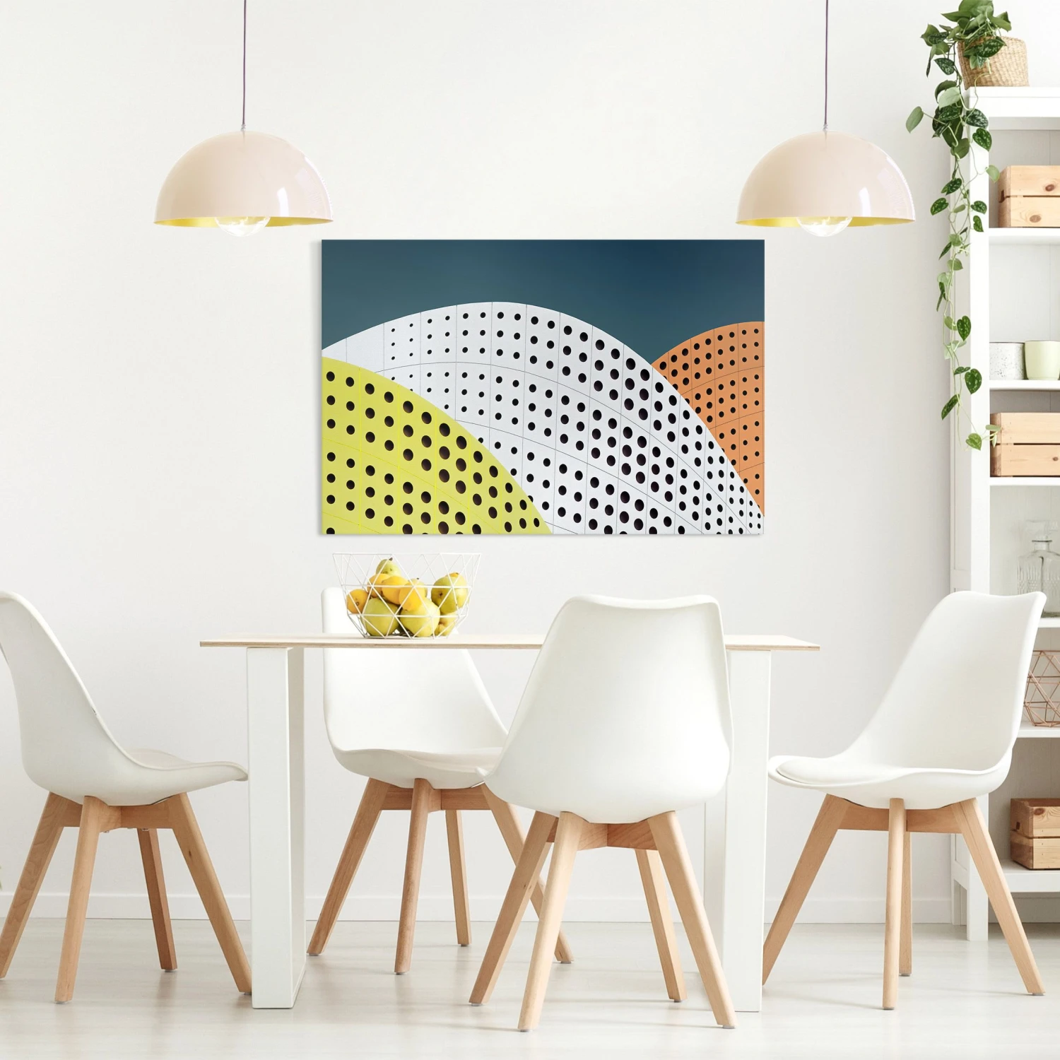 Leinwandbild - Perforation In Architektur In Bunt – Bild 4