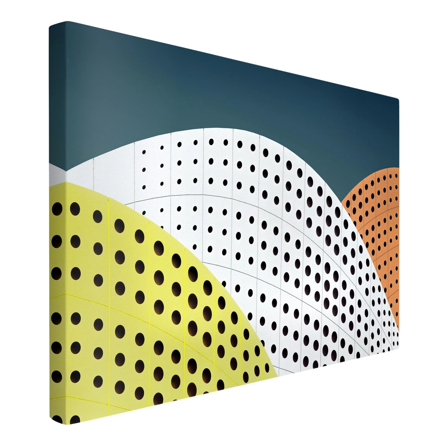 Leinwandbild - Perforation In Architektur In Bunt – Bild 5
