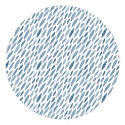 Runde Tapete - Aquarell Regen In Indigo In Blau