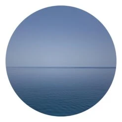 Runde Tapete - Ruhiger Ozean Bei Dämmerung In Blau