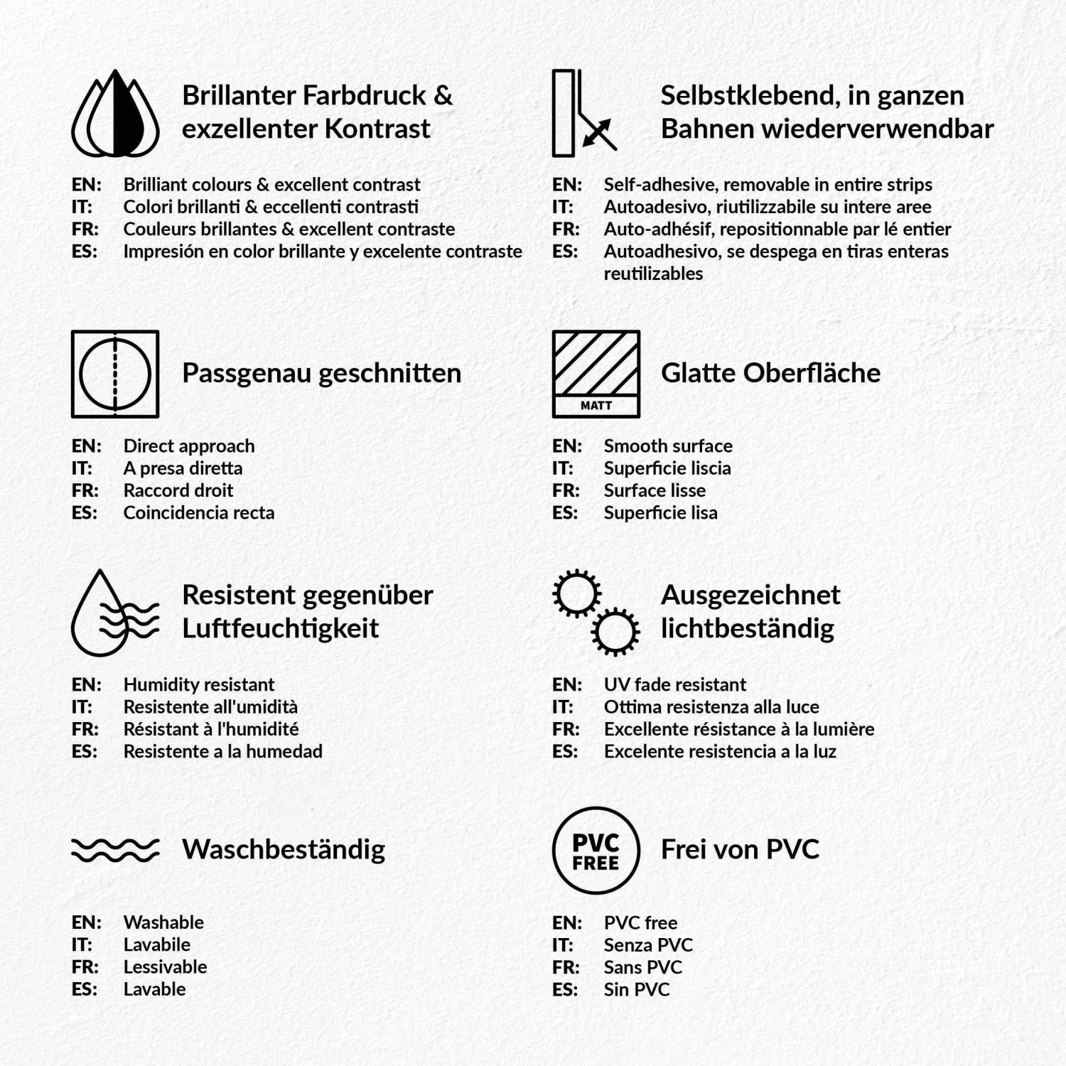 Runde Tapete Selbstklebend - Aquarellierte Blumenwiese In Bunt – Bild 8