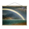 Stoffbild - A. Bierstadt - Regenbogen Jenny Lake In Petrol