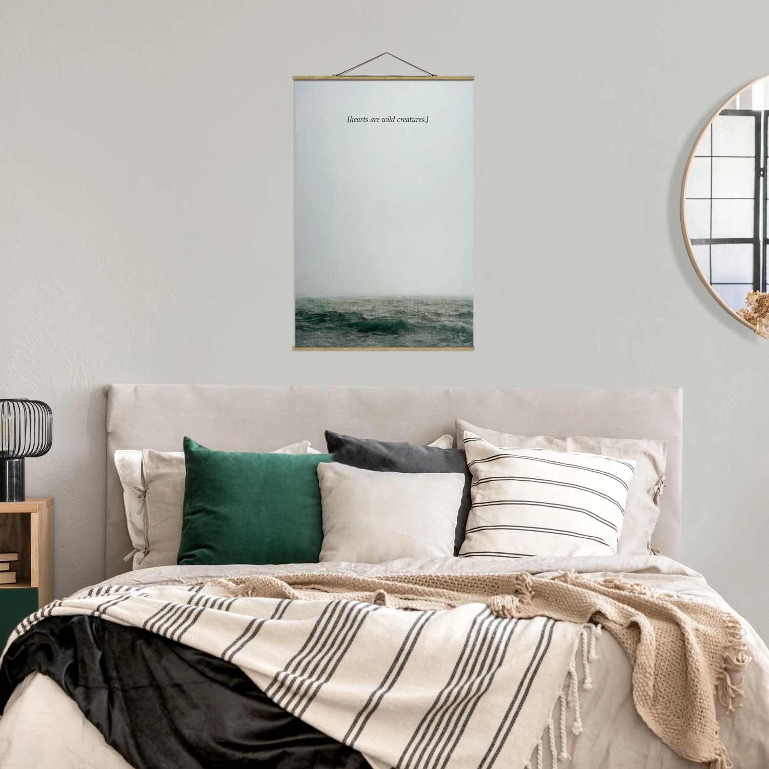 Stoffbild - Lyrische Landschaften - Herzen In Grau – Bild 3