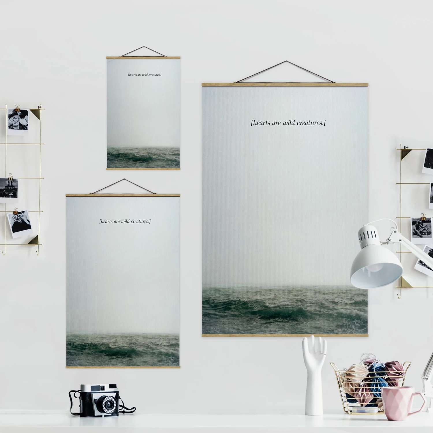 Stoffbild - Lyrische Landschaften - Herzen In Grau – Bild 6