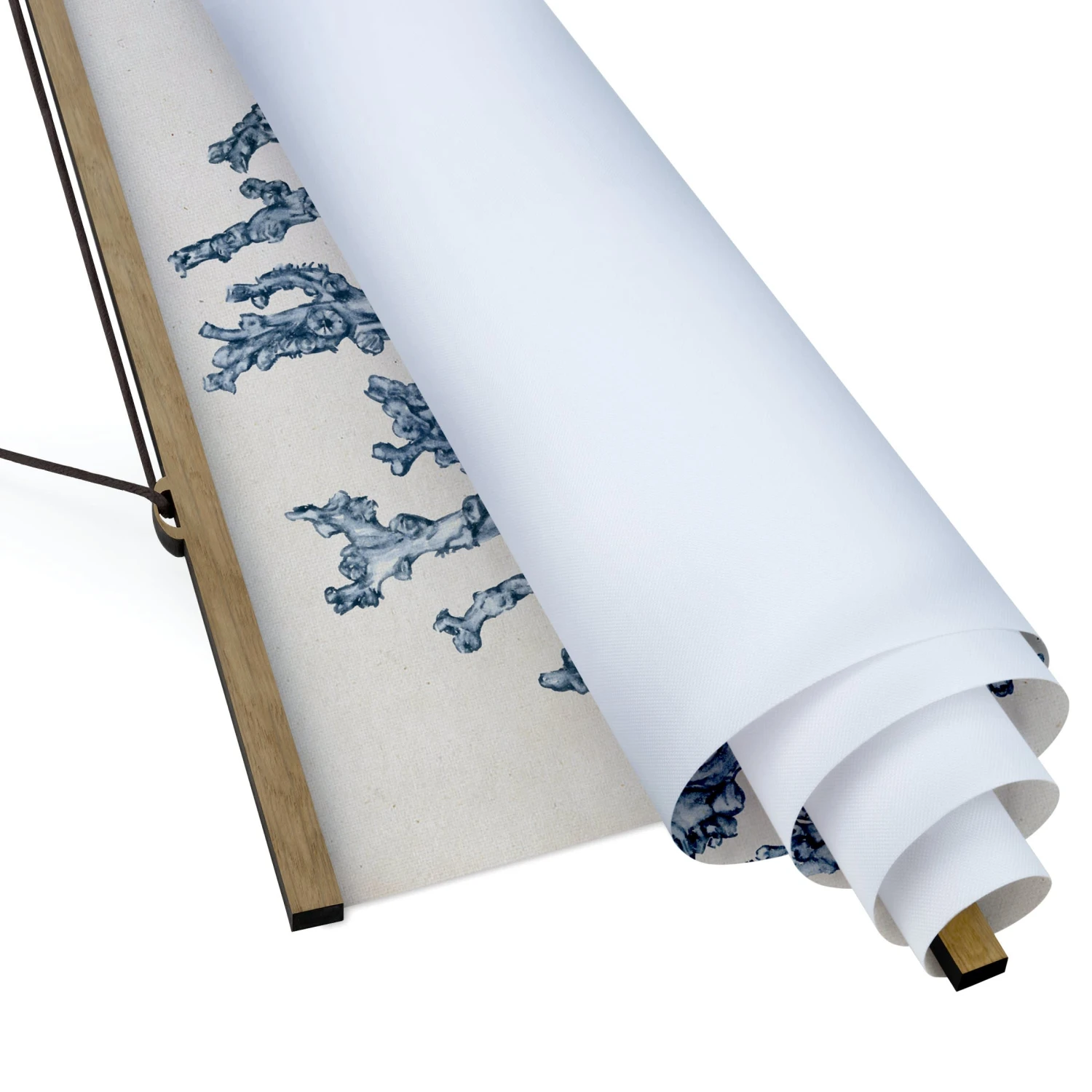 Stoffbild Mit Posterleisten - Meereskorallen Studie II In Creme-Beige – Bild 6